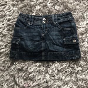 Jean skirt with shorts under